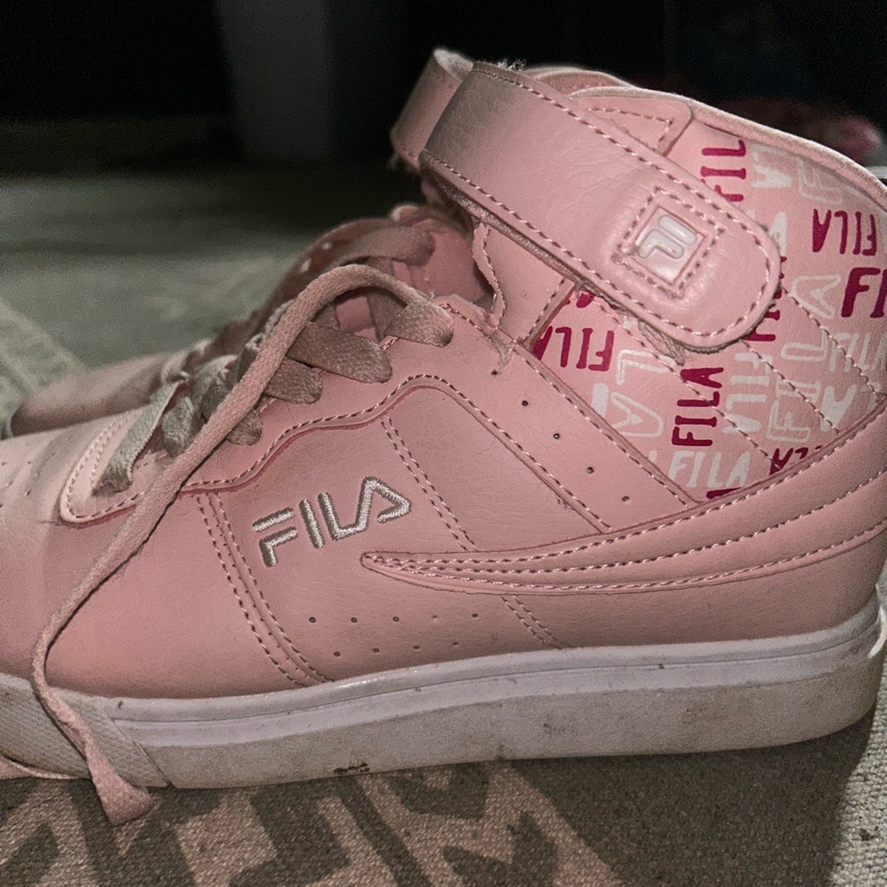 Fila Kids Light Pink High-Top Sneakers